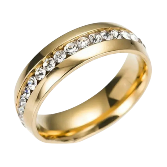 Shinny Crystal Gold Ring