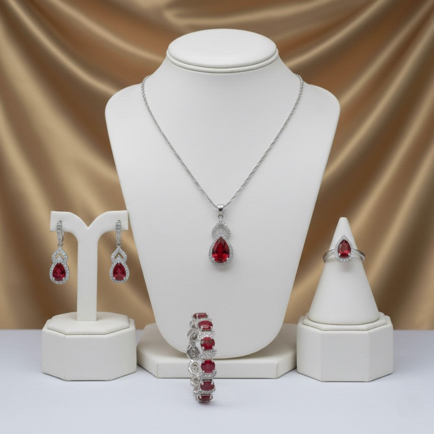 Shiny Drop Stone Jewelry Set