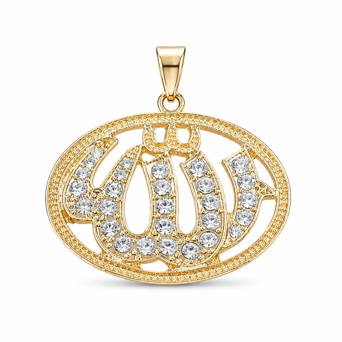 Shiny Rhinestone Allah Necklace New