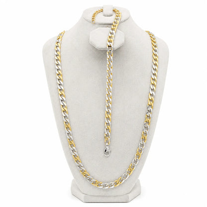 Silver and Gold Braid Jewelry Set – Model 11