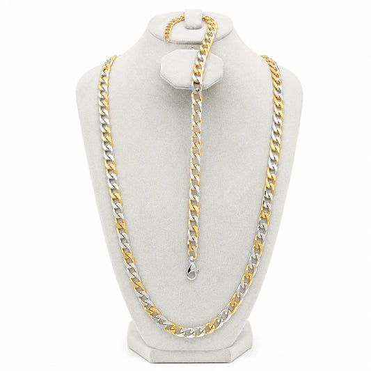 Silver and Gold Braid Jewelry Set – Model 11