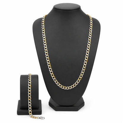 Silver and Gold Braid Jewelry Set – Model 11