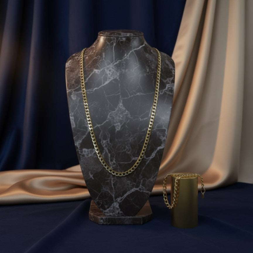 Silver and Gold Braid Jewelry Set – Model 11