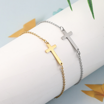 Stainless Steel Cross Bracelet