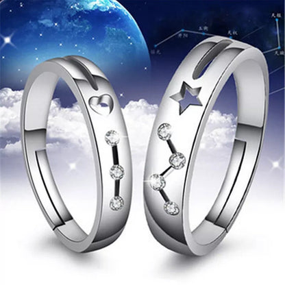 Star And Heart Couple Rings