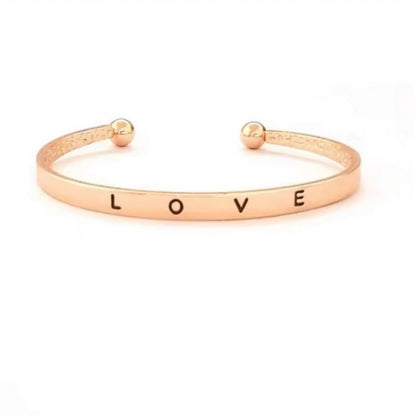 Stylish Engraved Love Bracelet