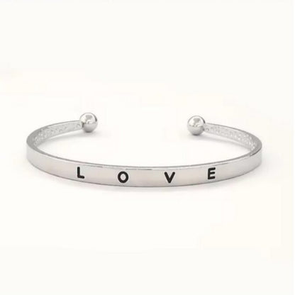 Stylish Engraved Love Bracelet