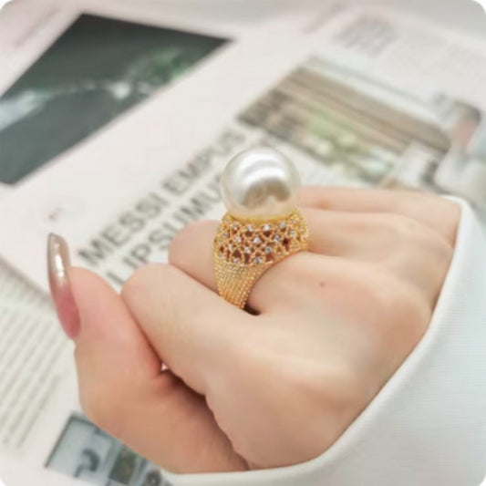 Super Large Pearl Ring