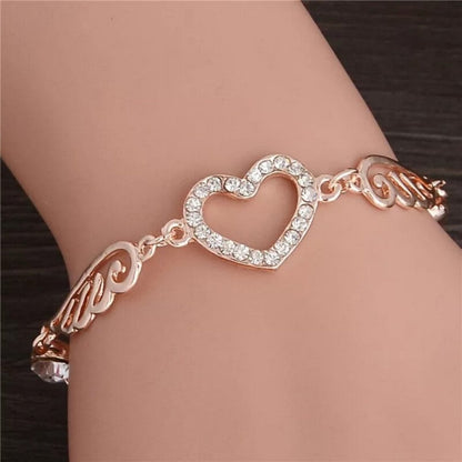 Sweet Heart Wings Bracelet