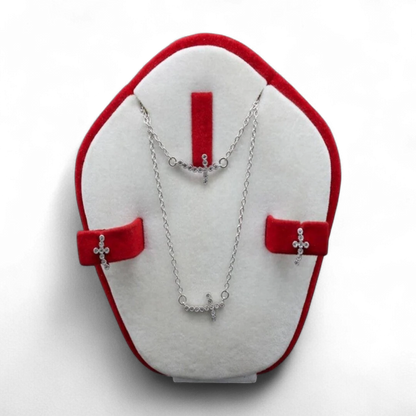 Twisted Shiny Cross Bracelet