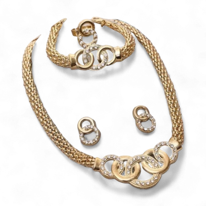 Vintage Crystal Handcuffs Set