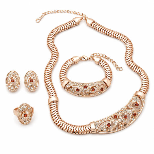 Vintage Crystal African Bridal Set