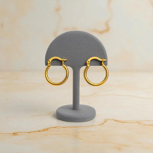 Classic Gold Hoop Earrings - Medium