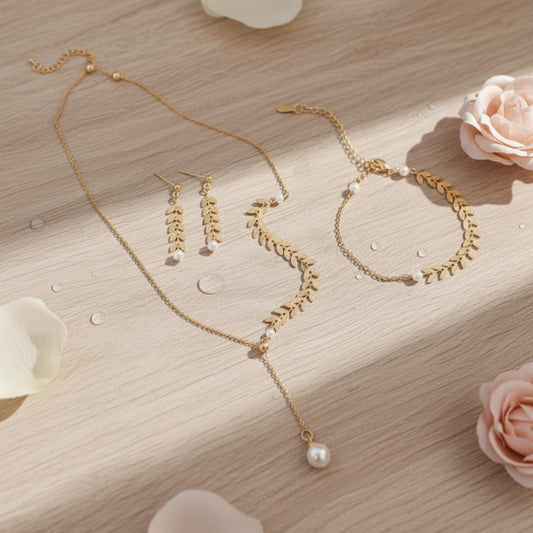 Wheat Gold Jewelry Set