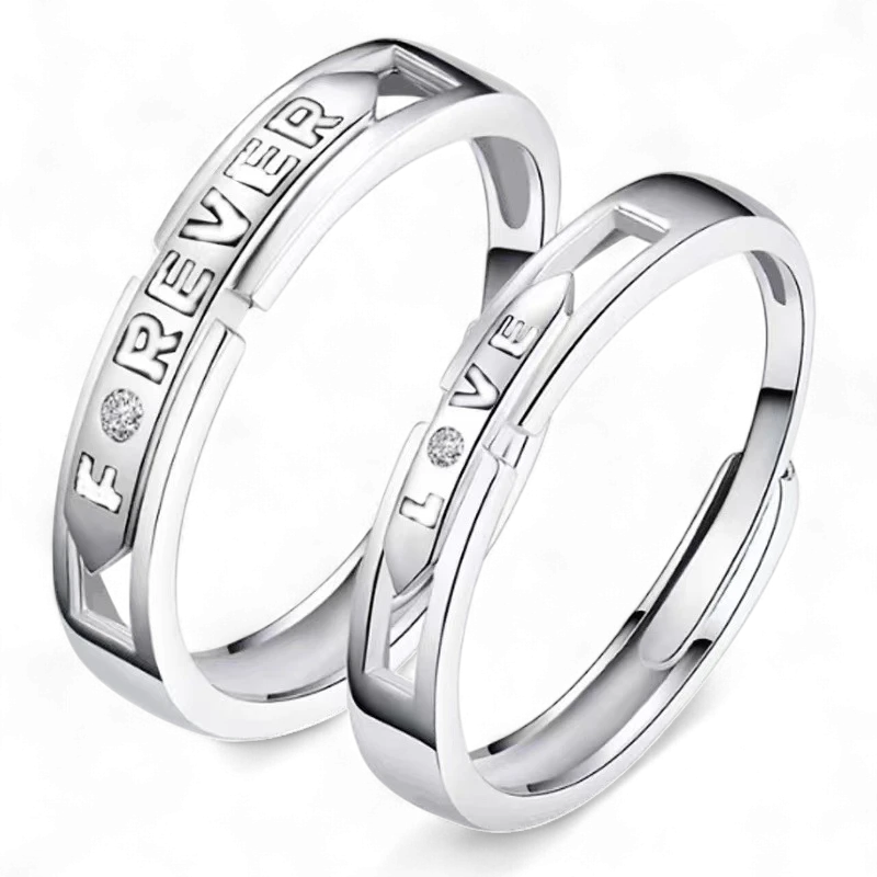 Forever Love Shining Couple Rings