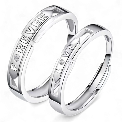 Forever Love Shining CZ Couple Rings
