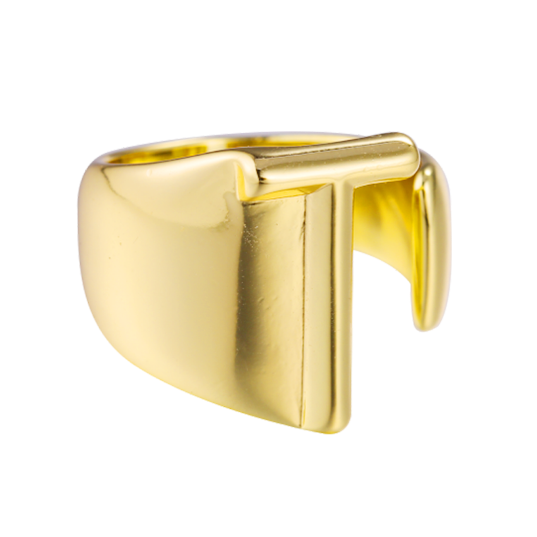 Trendy Initial Ring