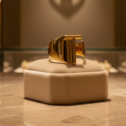 Trendy Initial Ring