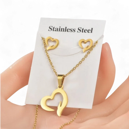 Curvy Heart Jewelry Set