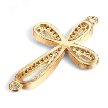 Golden Crystal Cross Pendant