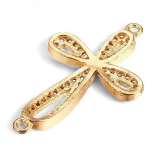 Golden Crystals Cross