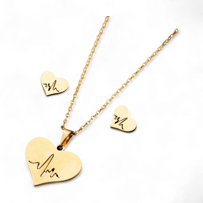 Heartbeat Love Stainless Steel Set