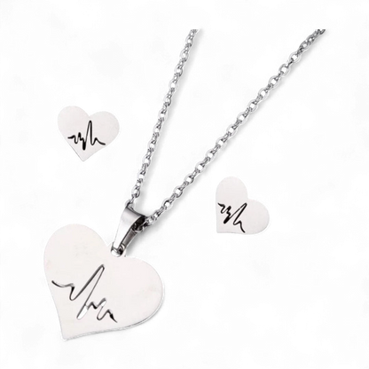 Heartbeat Love Stainless Steel Set