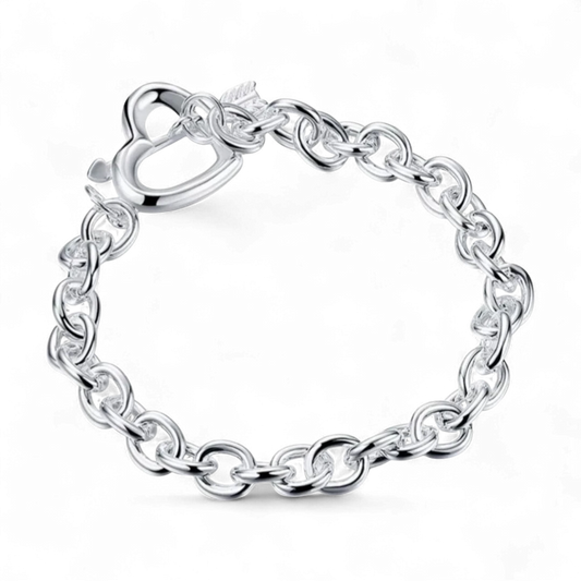 Arrow Heart Chain Bracelet