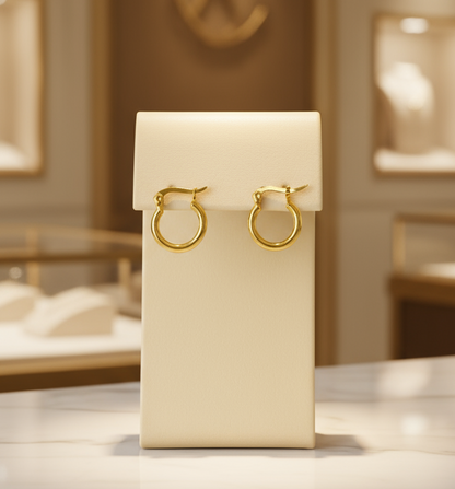 Classic Gold Hoop Earrings - Small