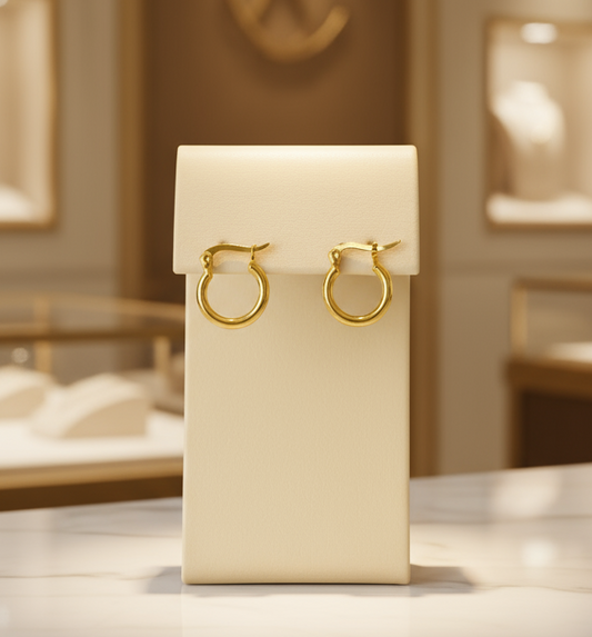 Classic Gold Hoop Earrings - Small